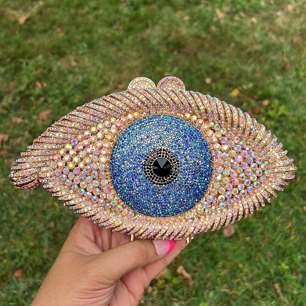 Evil Eye Crystal Purse Clutch